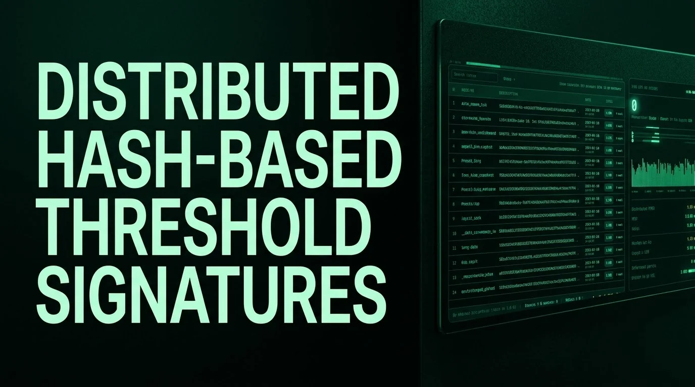 Distributed Hash-Based Threshold Signatures title card